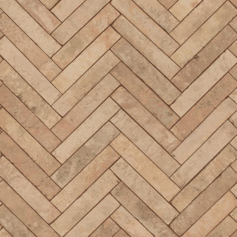 Galerie Herringbone Tile Effect Wallpaper - 45760 - Beige