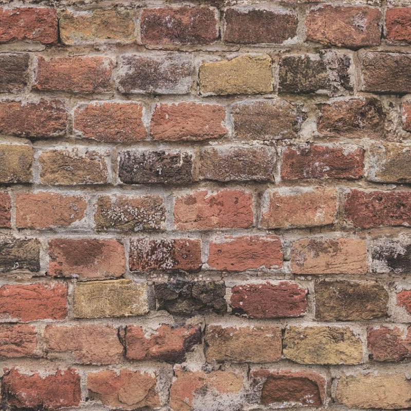 Galerie Claystone Cottage Brick Effect Wallpaper - BB51115 - Red Orange Brown
