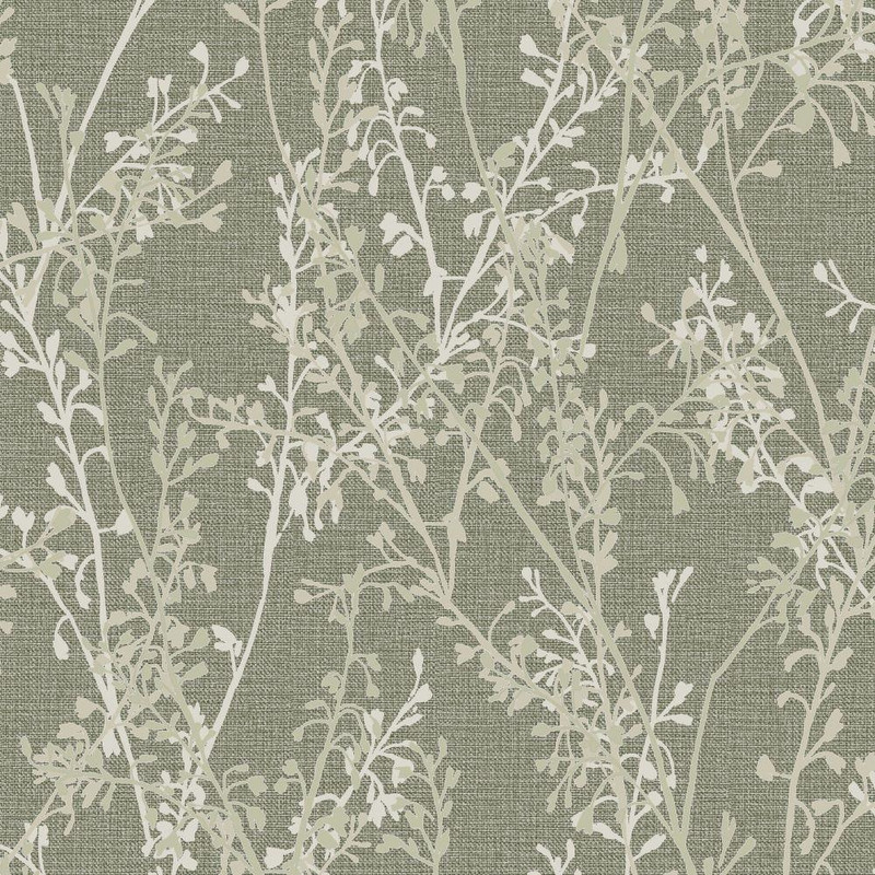 Graham & Brown Breeze Sprig Wallpaper - 128039 - Green