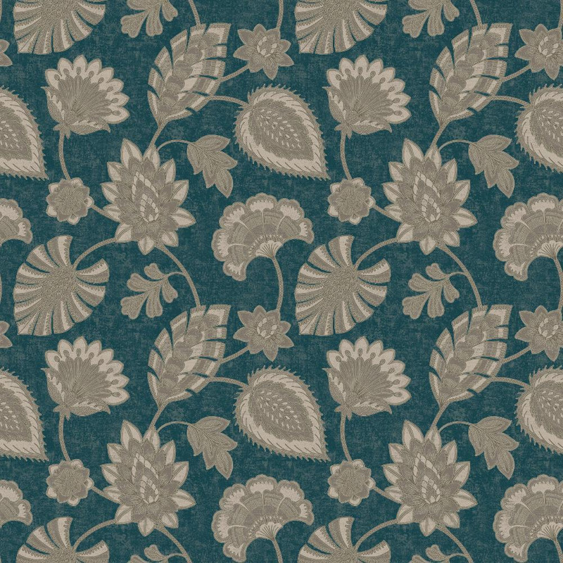 Galerie Flower Fan Wallpaper - DWP0351-05 - Blue / Beige