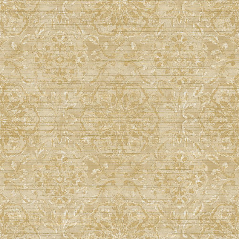 Galerie Floral Stripe Wallpaper - DWP0353-03 - Beige