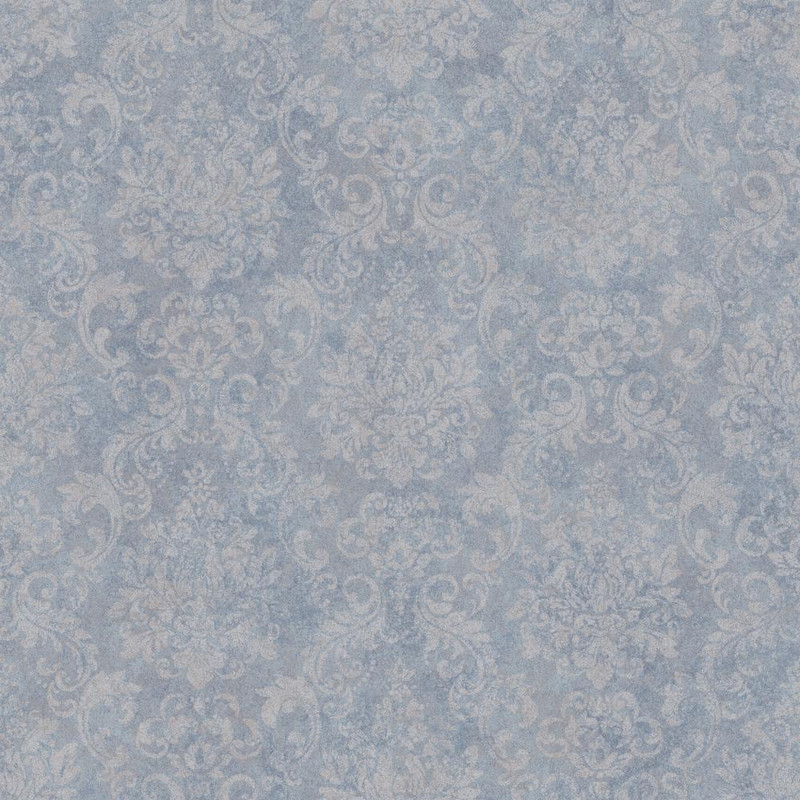 Galerie Special Damask Wallpaper - G68088 - Blue / Silver