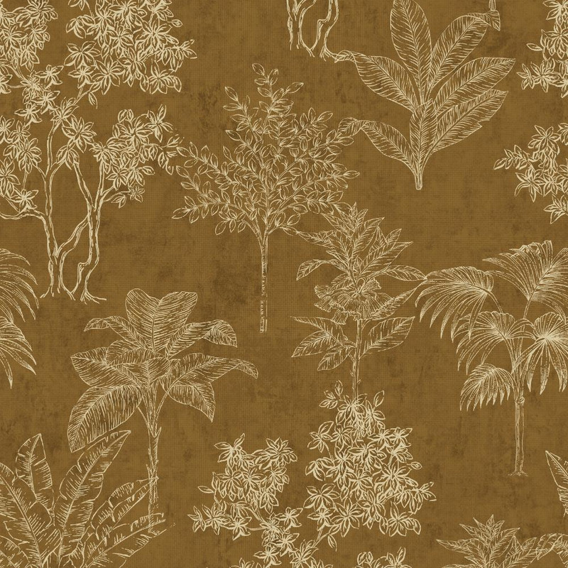 Galerie Floating Foliage Wallpaper - DWP0361-04 - Gold