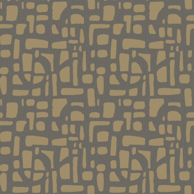 Galerie Chunky Geo Wallpaper - DWP0364-03 - Gold / Silver Grey