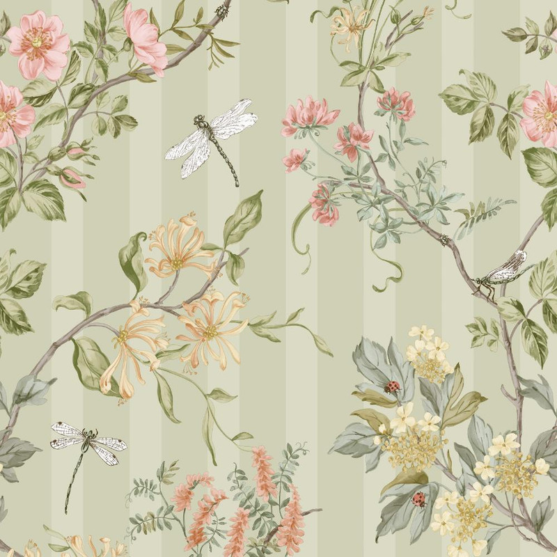 Holden Decor Hampton Gardens Wallpaper - 13910 - Sage
