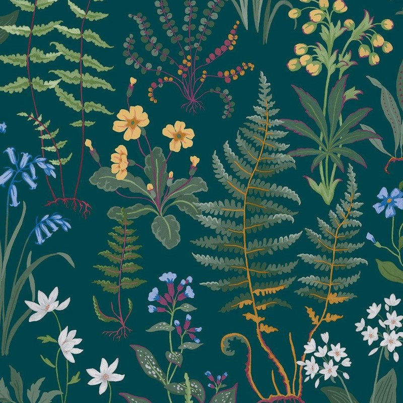 Graham & Brown Oshibana Wallpaper - 130314 - Teal