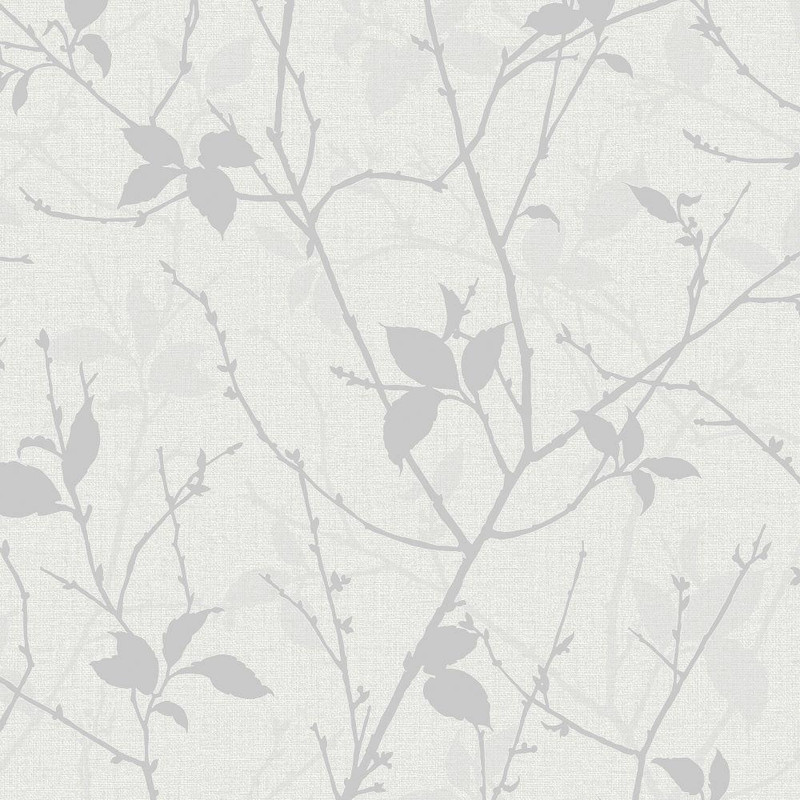 Graham & Brown Belle Wallpaper - 122433 - White / Silver