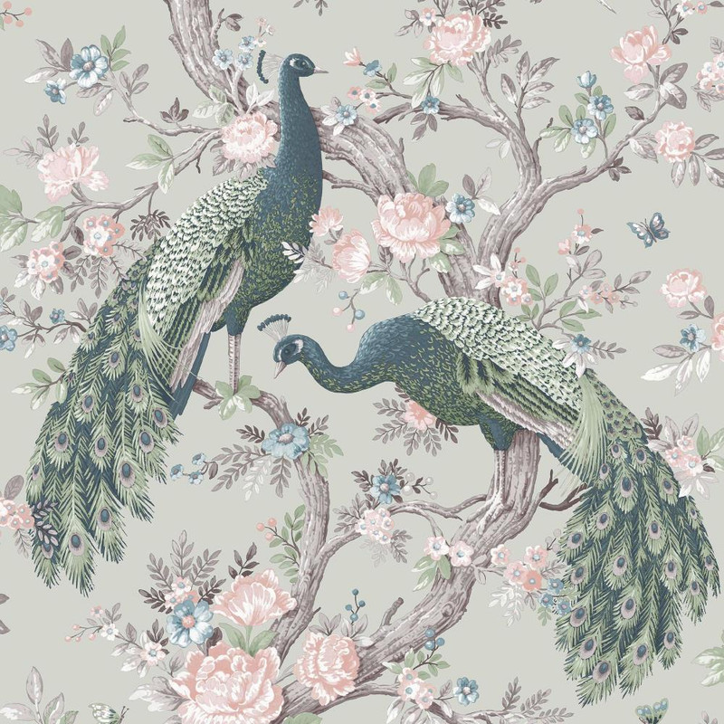 Laura Ashley Belvedere Wallpaper - 130113 - Sage Green