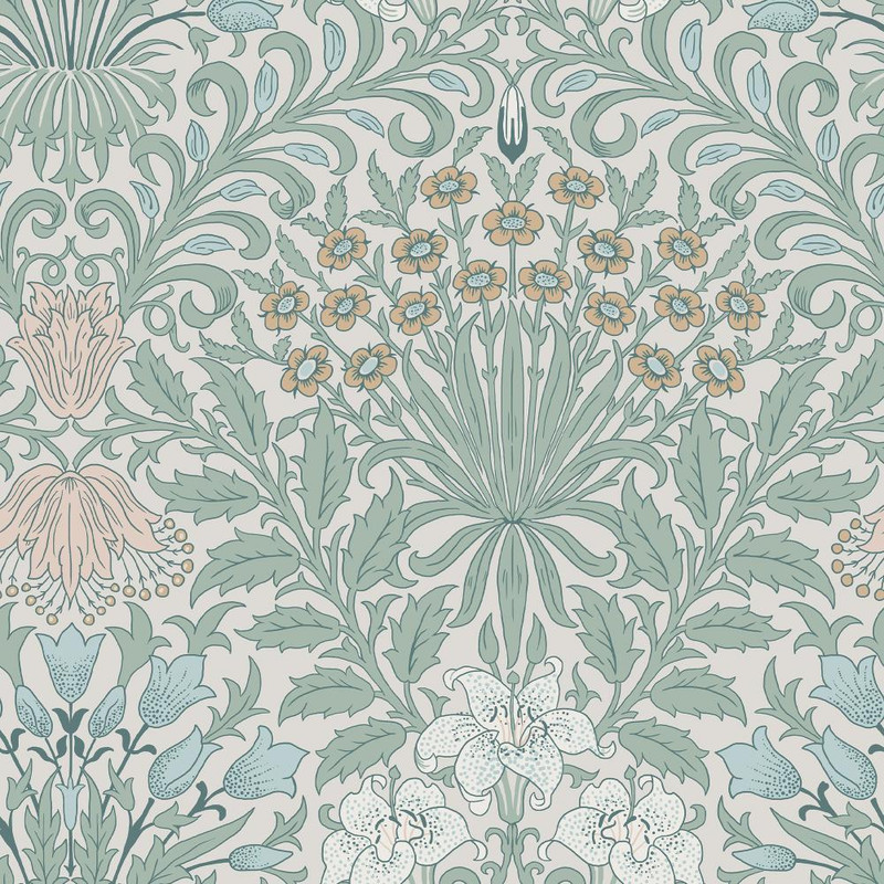 William Morris at Home Garden Wallpaper - 140496 - Cottage Blues