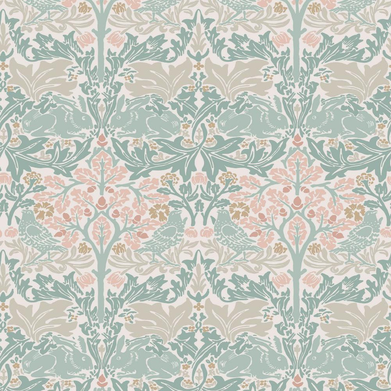 William Morris at Home Brother Rabbit Wallpaper - 140499 - Lullaby Blues