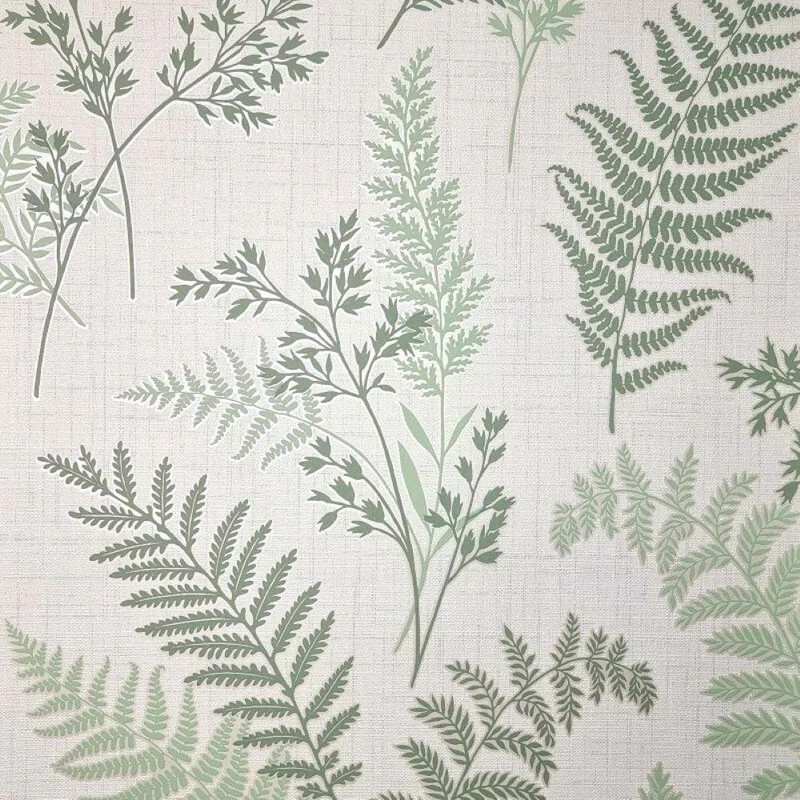 Fine Decor Fern Leaf Wallpaper - FD43769 - Green