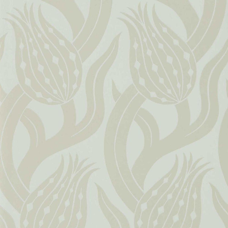 Zoffany Persian Tulip Wallpaper - 312998 - Silver