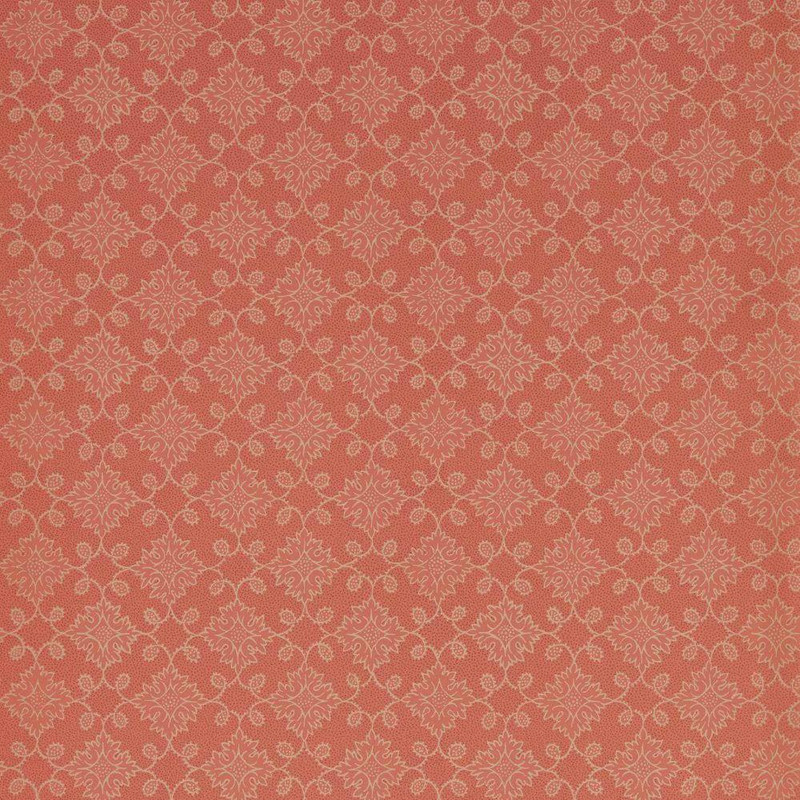 Zoffany Floral Tracery Wallpaper - 313091 - Deep Salmon