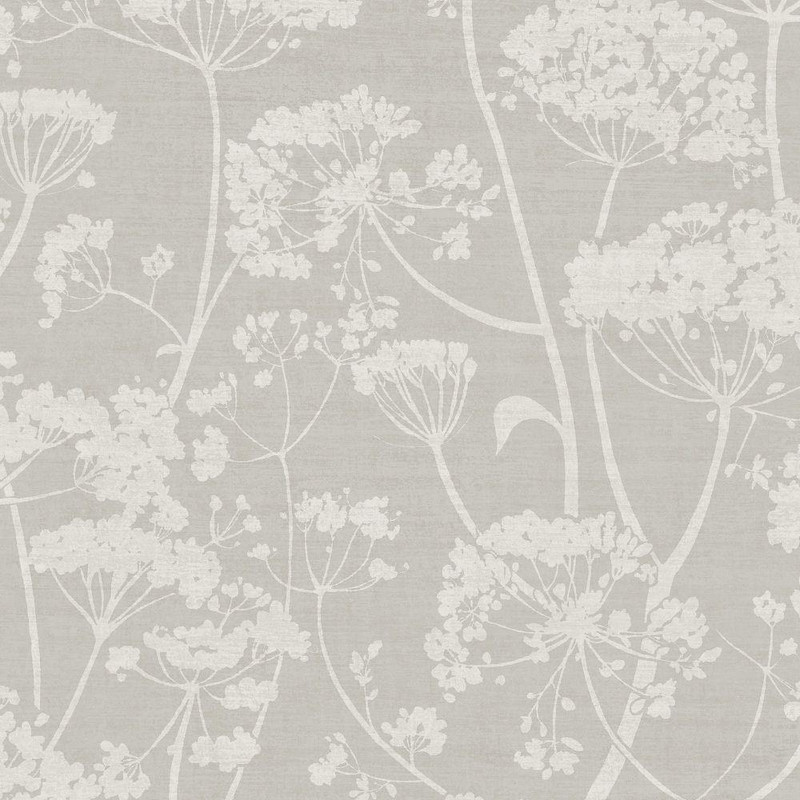 Grandeco Cow Parsley  Wallpaper - 204902 - Grey