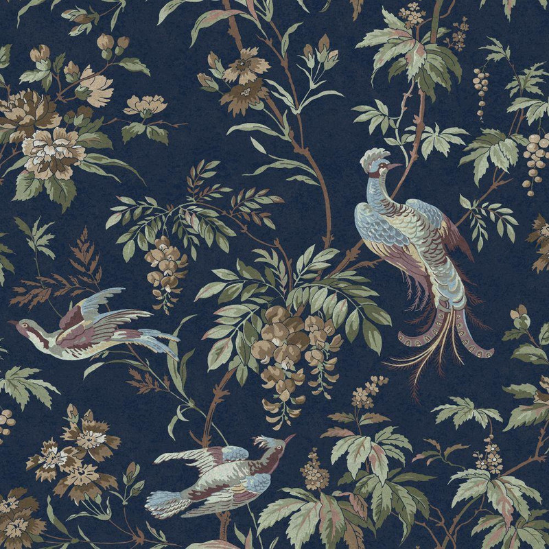 Laura Ashley Attleton Wallpaper - 140316 - Midnight