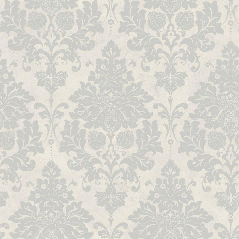 Galerie -  Damask Wallpaper - CI38223 - Silver / Pearl