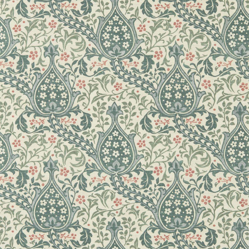 Morris & Co - Persian Tulip Wallpaper - 217599 - Teal
