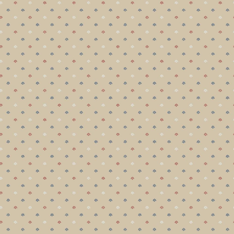 Galerie - Multi Mini Wallpaper - G68734 - Tan / Navy / Red
