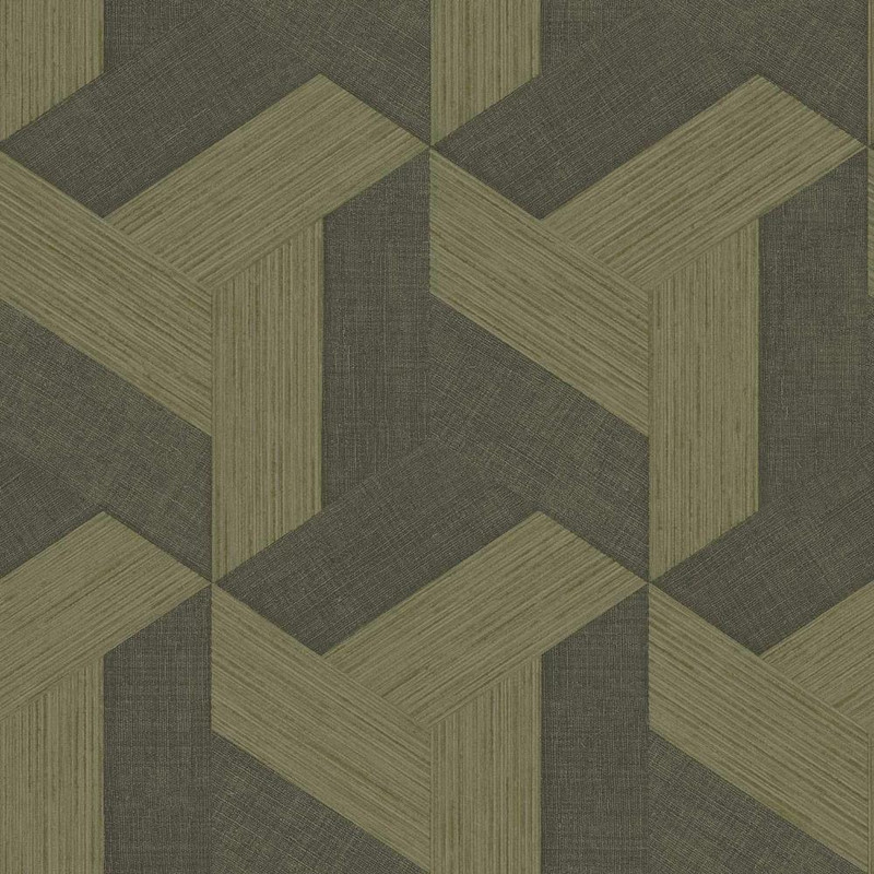 Galerie - Geometric Wallpaper - 27509 - Bronze Brown / Gold