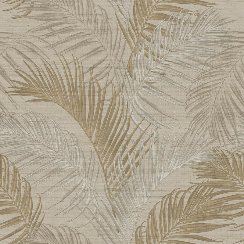 Galerie - Felce Tonale Wallpaper - PS33314 - Bronze Brown / Beige
