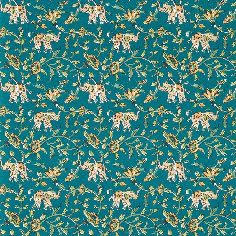 Clarke & Clarke - Hathi Wallpaper - W0236/06 - Teal