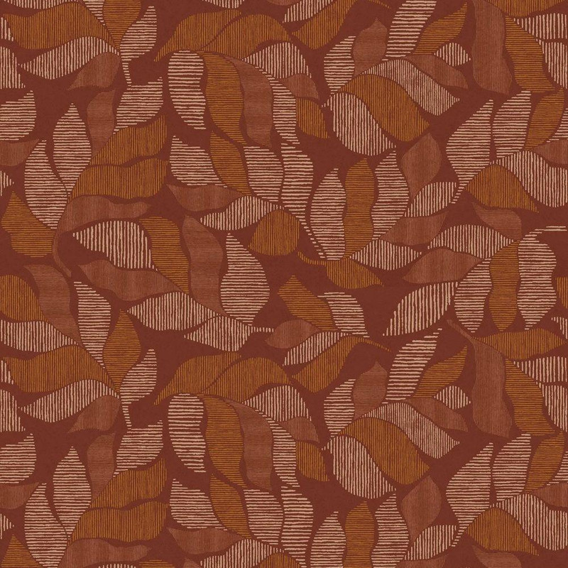 Casamance - Lontara Wallpaper - 76911222 - Terracotta / Cuivre
