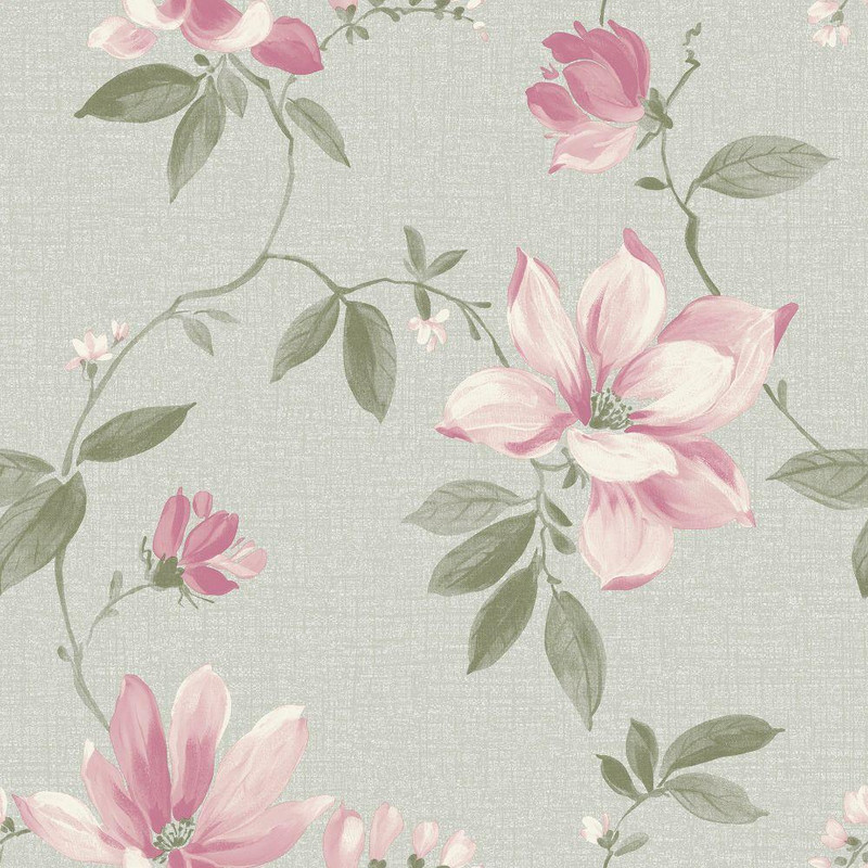 Grandeco - Adeline Wallpaper - VXB-006-10-1 - Pink