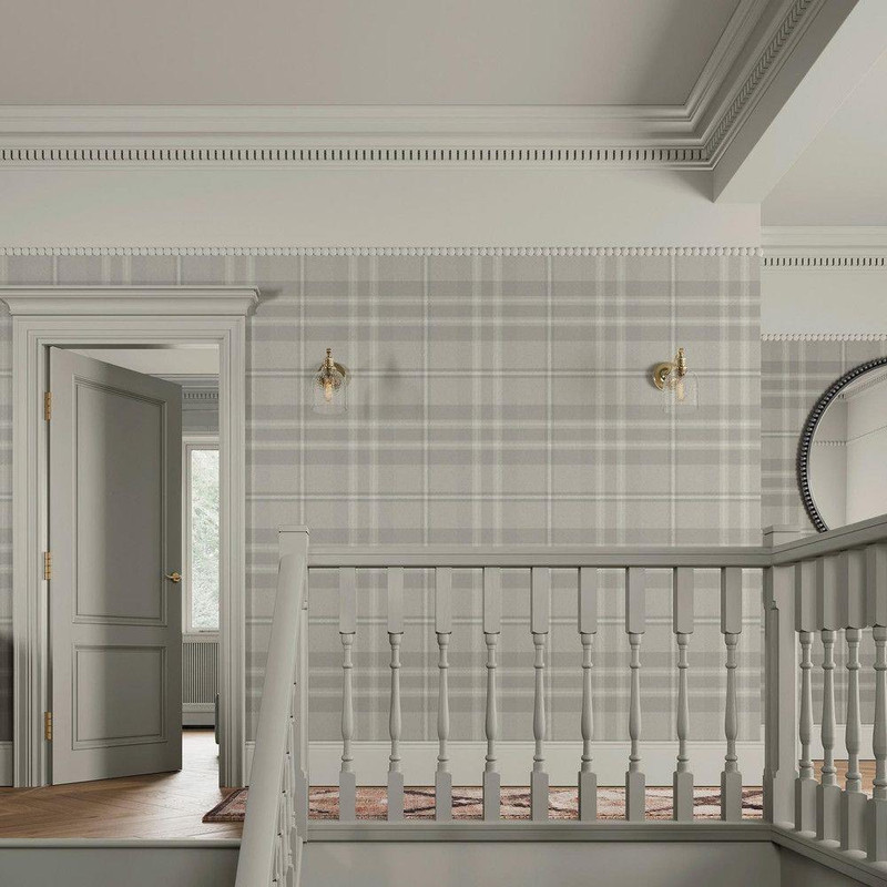 Graham & Brown - Eildon Weave Wallpaper - 142534 - Stone