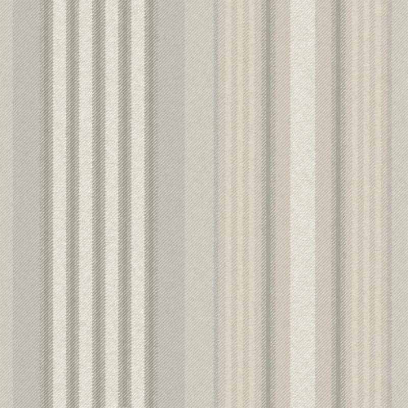 Graham & Brown - Loom Stripe Wallpaper - 143388 - Stone