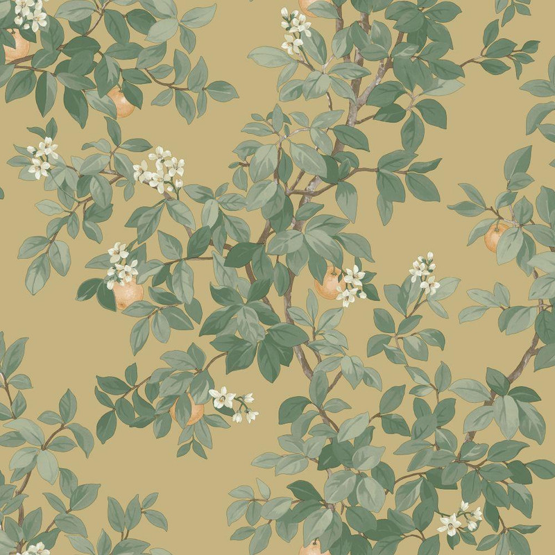 Close-up motif Holden Decor Orange Tree Wallpaper 14241 Ochre tree design