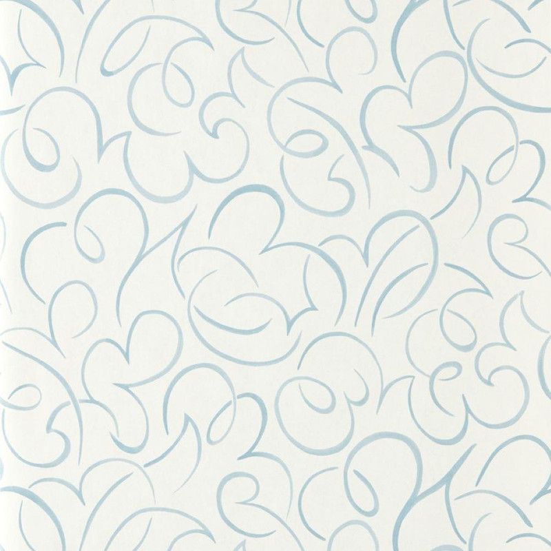 Scion - Flo Swirl Wallpaper - 113389 - Cornflower