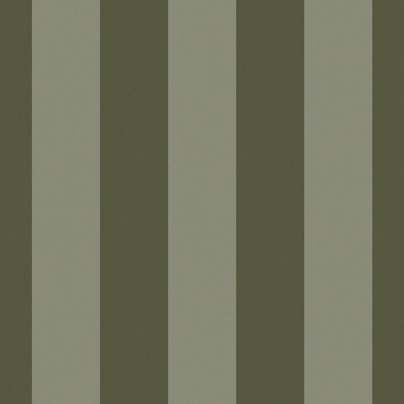 Made Demi Wallpaper 145223 Moss Wide Stripe with bold vertical green stripes.