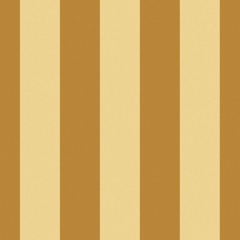 Made Demi Wallpaper 145225 Ochre Wide Stripe with bold vertical yellow and ochre stripes.