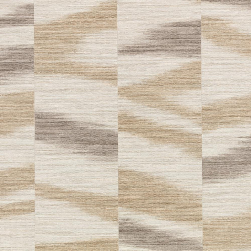 Romo Manzu wallpaper twine geometric ikat design in neutral beige and taupe tones