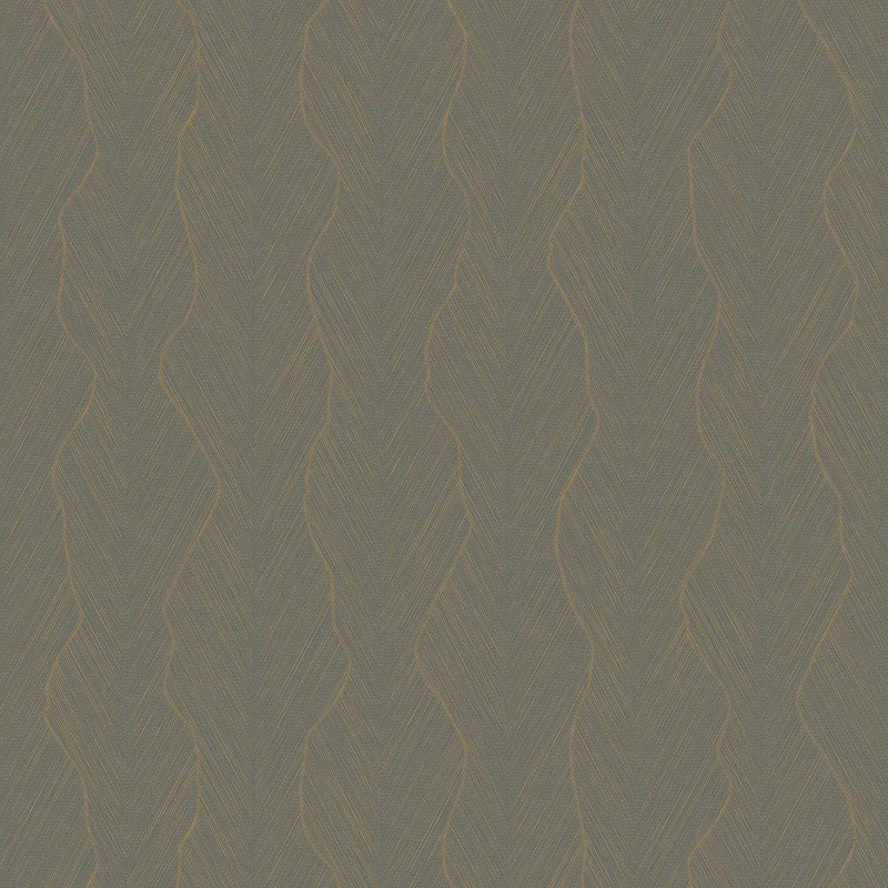 Casamance Strie Wallpaper Pierre Bleue Dore blue grey gold vertical textured design