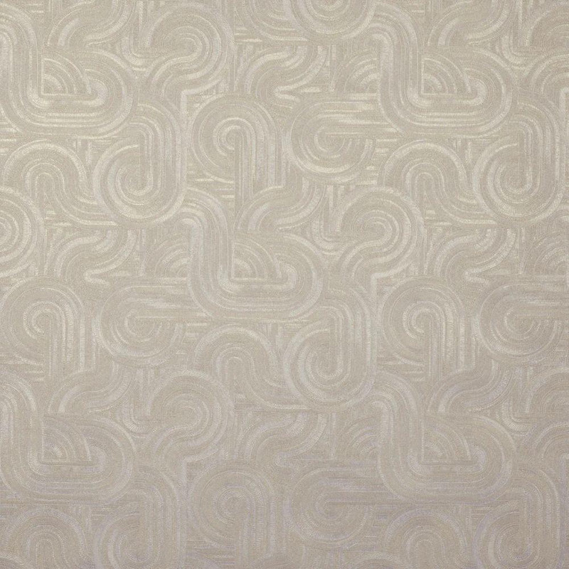 Casamance Carat Wallpaper Blanc Dore white gold geometric textured design