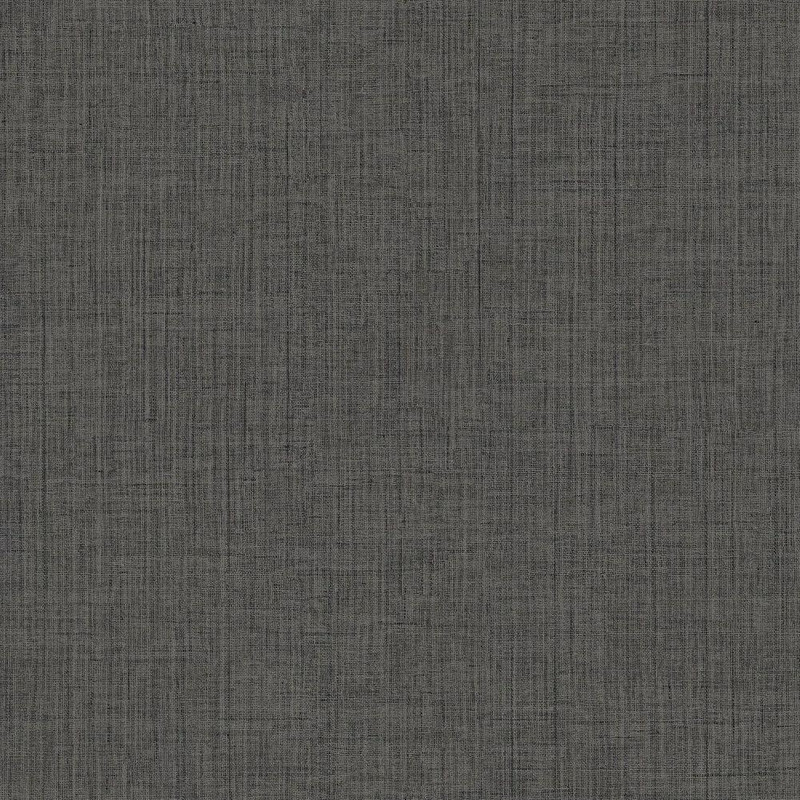 Casamance Tisaro Wallpaper Anthracite dark grey plain textured fabric effect design