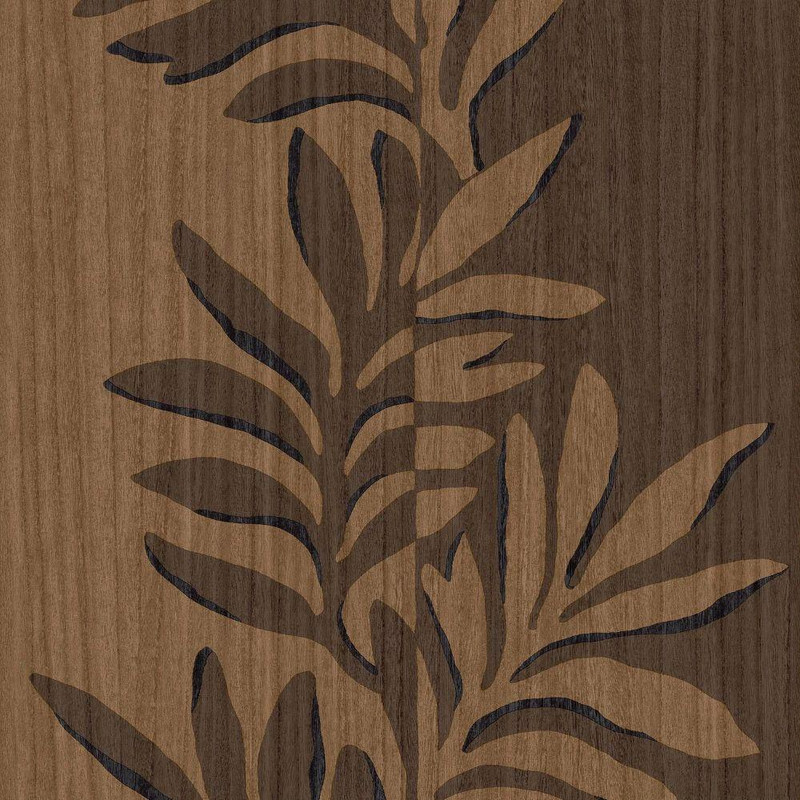 Casamance - Rama Wallpaper - Noyer / Wenge - 75601120