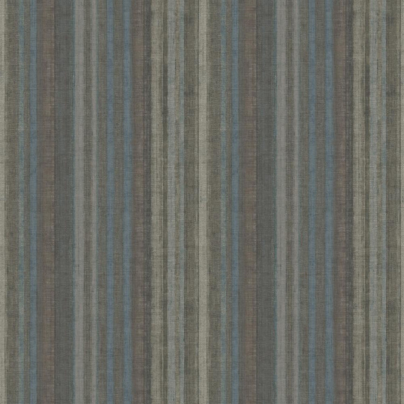 Galerie Riga Congo Wallpaper blue multi stripe vertical textured design