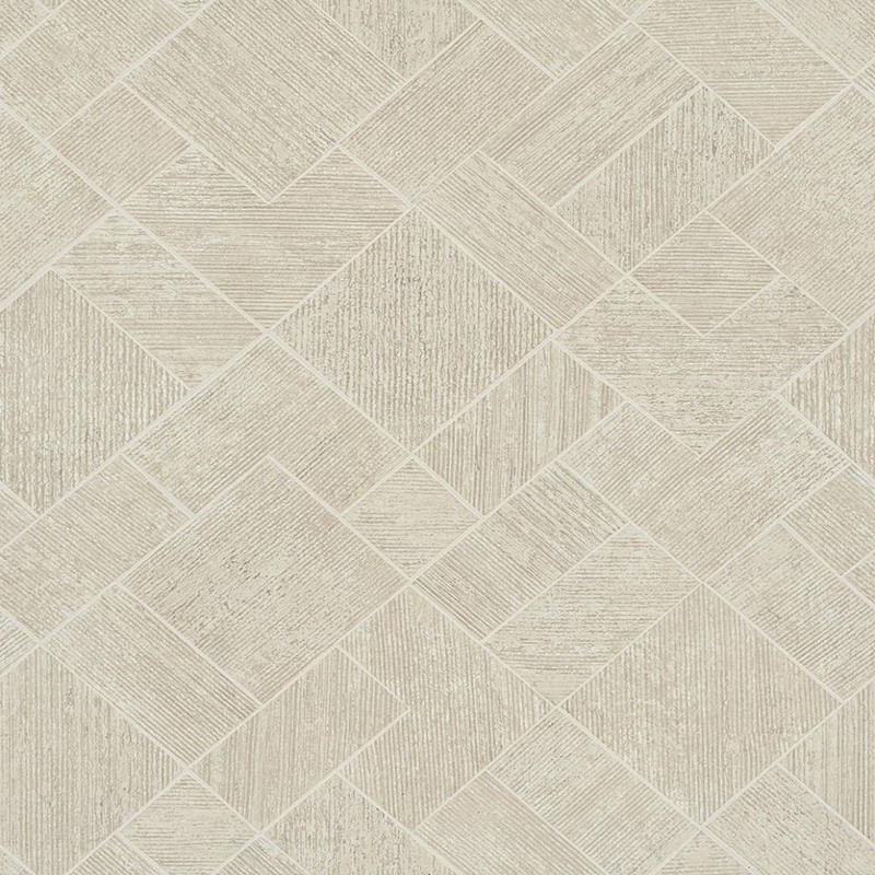 Galerie - Odyssey Geometric Tile Wallpaper - Beige - 35509