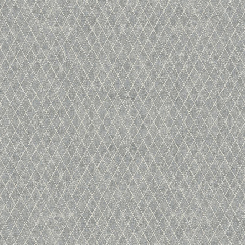 grey diamond trellis wallpaper with fine geometric pattern and subtle textured finish