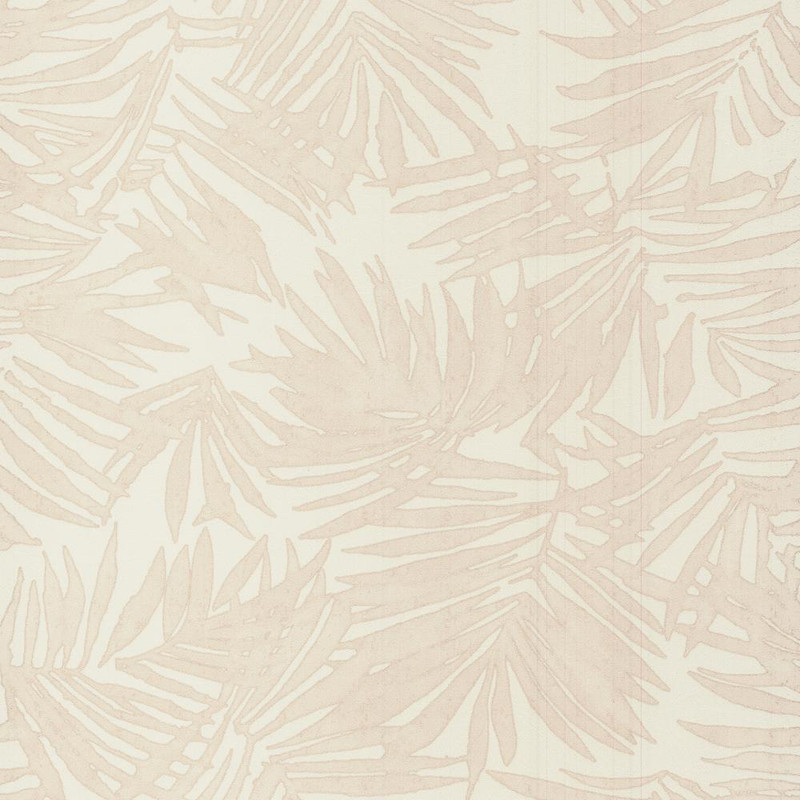 pearl neutral palm leaf wallpaper with large scale tropical pattern and soft tonal finish