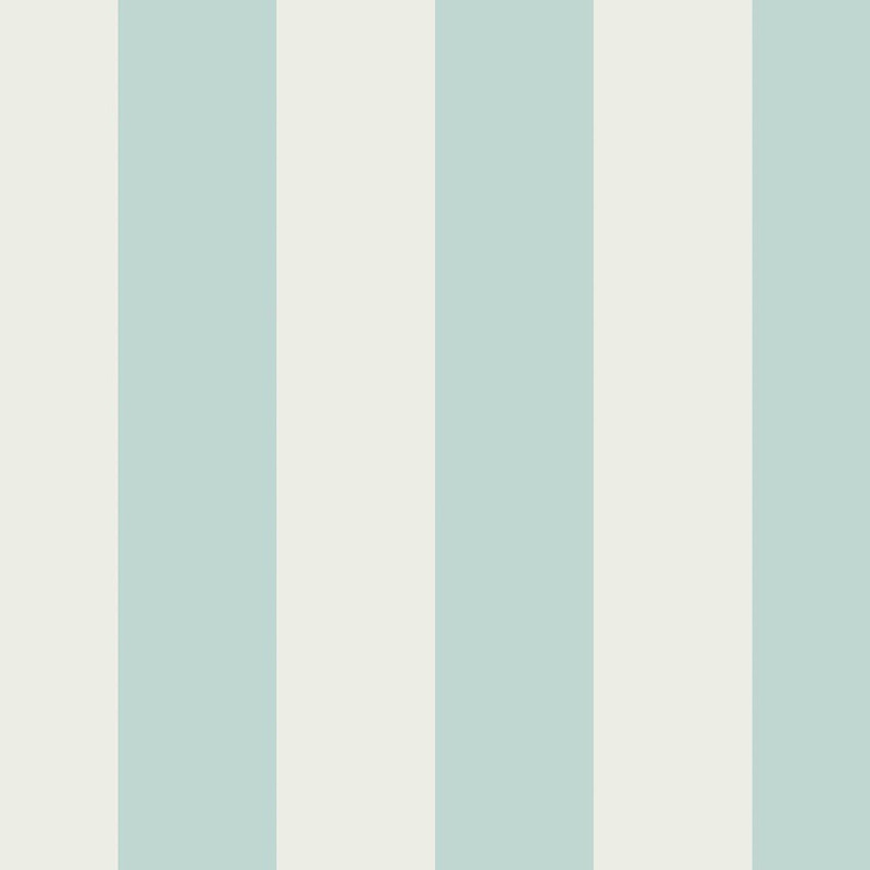 Cath Kidston - Canopy Stripe Wallpaper - Duck Egg Blue - 145328