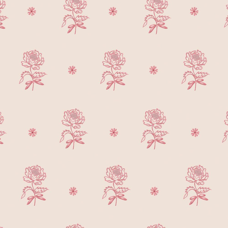 Cath Kidston - Spitalfield Bunches Wallpaper - Pink - 145329