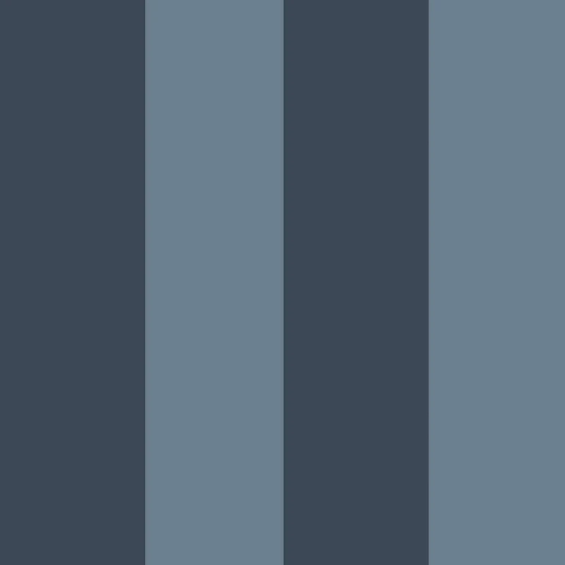 blue wallpaper with bold wide vertical stripes in navy and soft blue tones