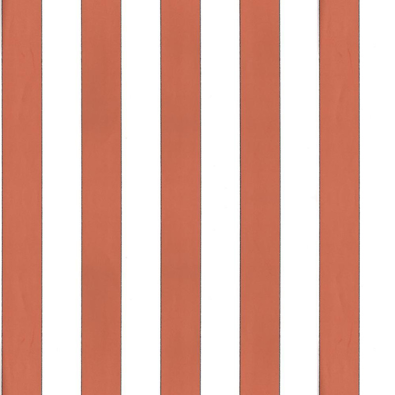 orange and white striped wallpaper with bold vertical stripe pattern