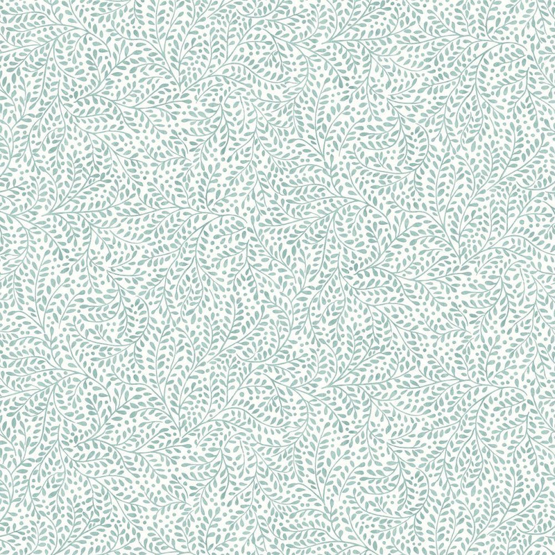 Joules - Willow Leaf  Wallpaper - Duck Egg Blue - 145397