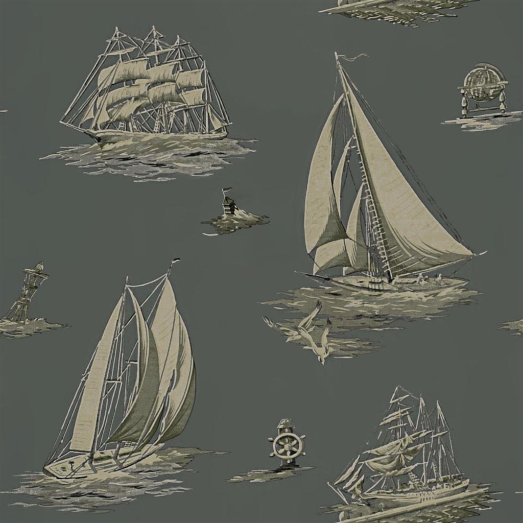 Ralph Lauren Down Easter Boats Wallpaper PRL5024/01 Fog