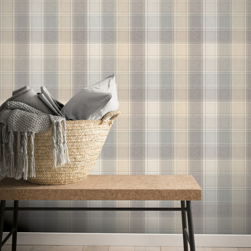 Country Tartan by Arthouse - Grey - Wallpaper - 294901