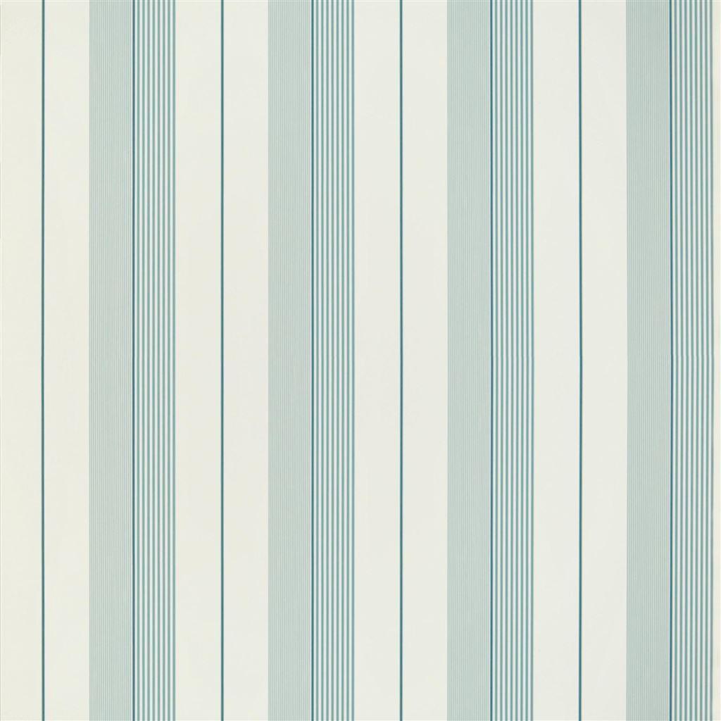 Ralph Lauren Aiden Stripe Wallpaper PRL020/14 Teal Blue